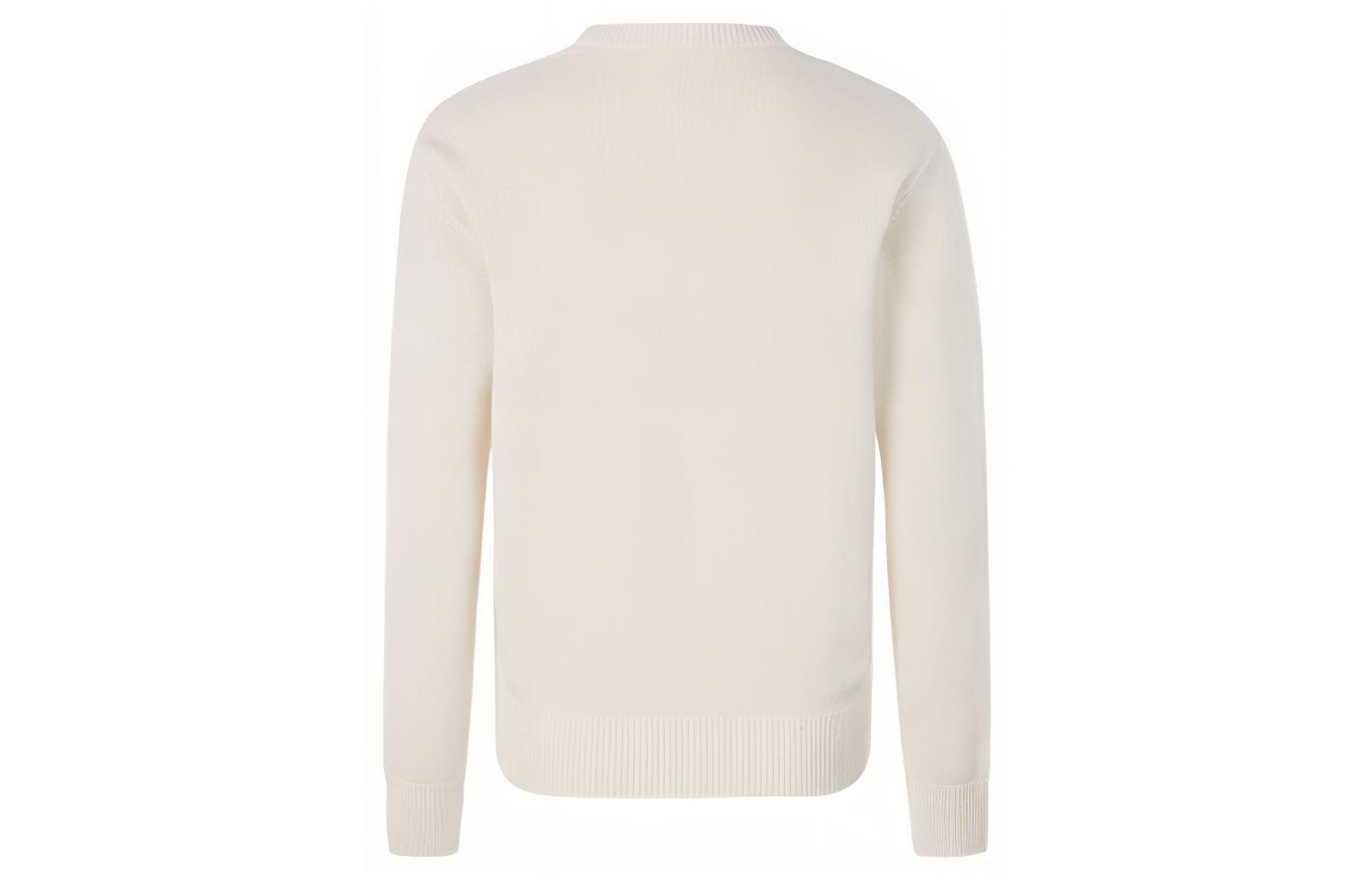 Lookbook (W) KENZO Baju Rajut Wanita Cetak Huruf Pelbagai Warna Crewneck Off-White FA52PU507808-03-1