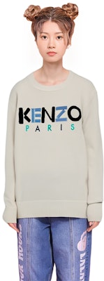(W) KENZO Baju Rajut Wanita Cetak Huruf Pelbagai Warna Crewneck Off-White FA52PU507808-03-1 Purchase (W) KENZO Baju Rajut Wanita Cetak Huruf Pelbagai Warna Crewneck Off-White FA52PU507808-03-1