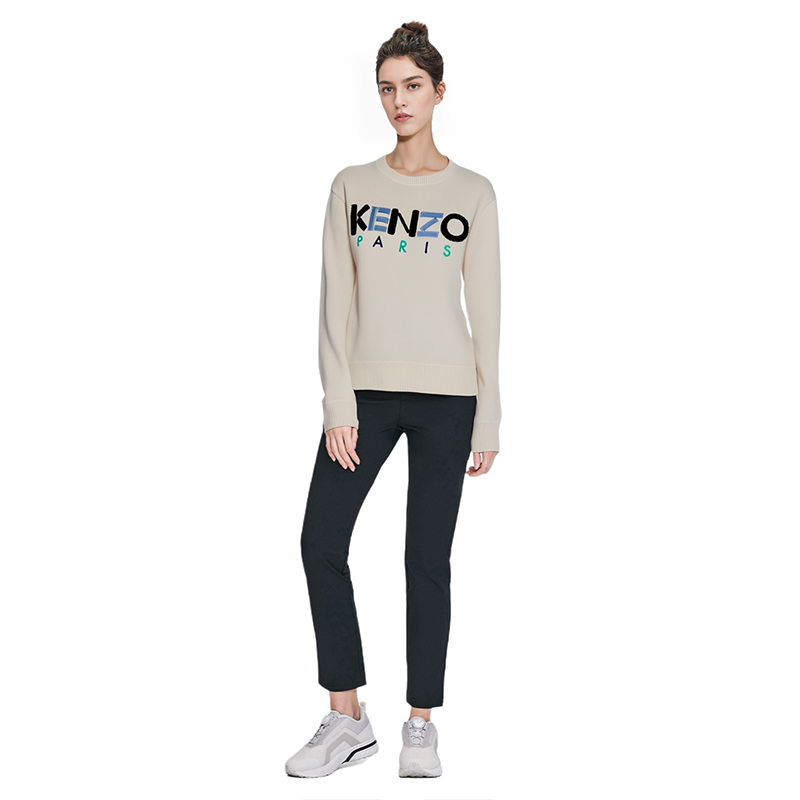 Details for (W) KENZO Baju Rajut Wanita Cetak Huruf Pelbagai Warna Crewneck Off-White FA52PU507808-03-1