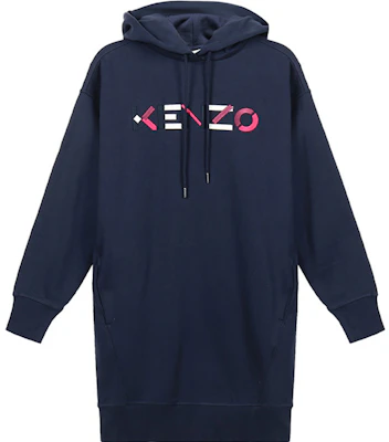 (W) Kenzo 深藍色刺繡Logo羊毛連帽洋裝 FA62RO7724MO-76 Buy (W) Kenzo 深藍色刺繡Logo羊毛連帽洋裝 FA62RO7724MO-76