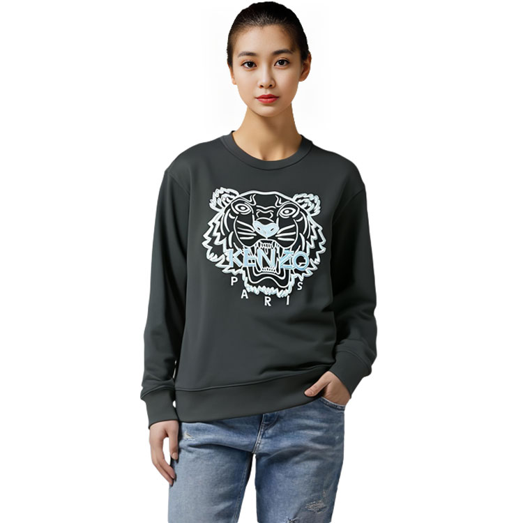 (Women) Kenzo Navy Blue Sweatshirt with Tiger Head Logo Embroidery FB62SW8214XF-79 圖 8