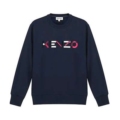 (Women) KENZO Navy Logo Crewneck Long Sleeve Sweatshirt FA62SW8204MO-76
