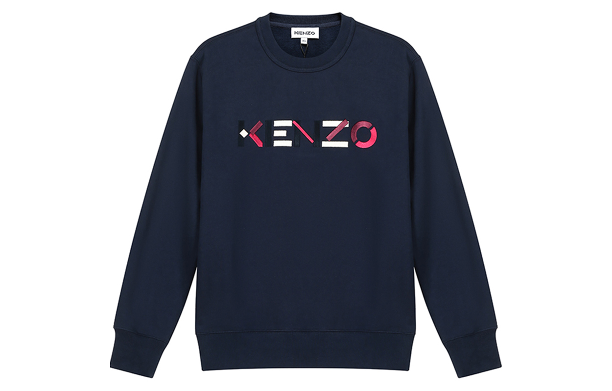 Order (Women) KENZO Navy Logo Crewneck Long Sleeve Sweatshirt FA62SW8204MO-76