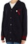 Purchase (W) KENZO Kardigan Bulu Domba Navy dengan Logo FA62CA5353LD-76