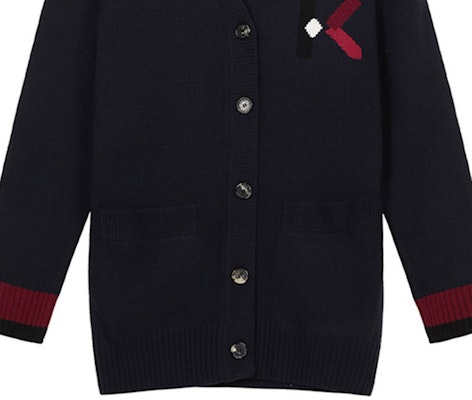 (W) KENZO Kardigan Bulu Domba Navy dengan Logo FA62CA5353LD-76 Sizing (W) KENZO Kardigan Bulu Domba Navy dengan Logo FA62CA5353LD-76