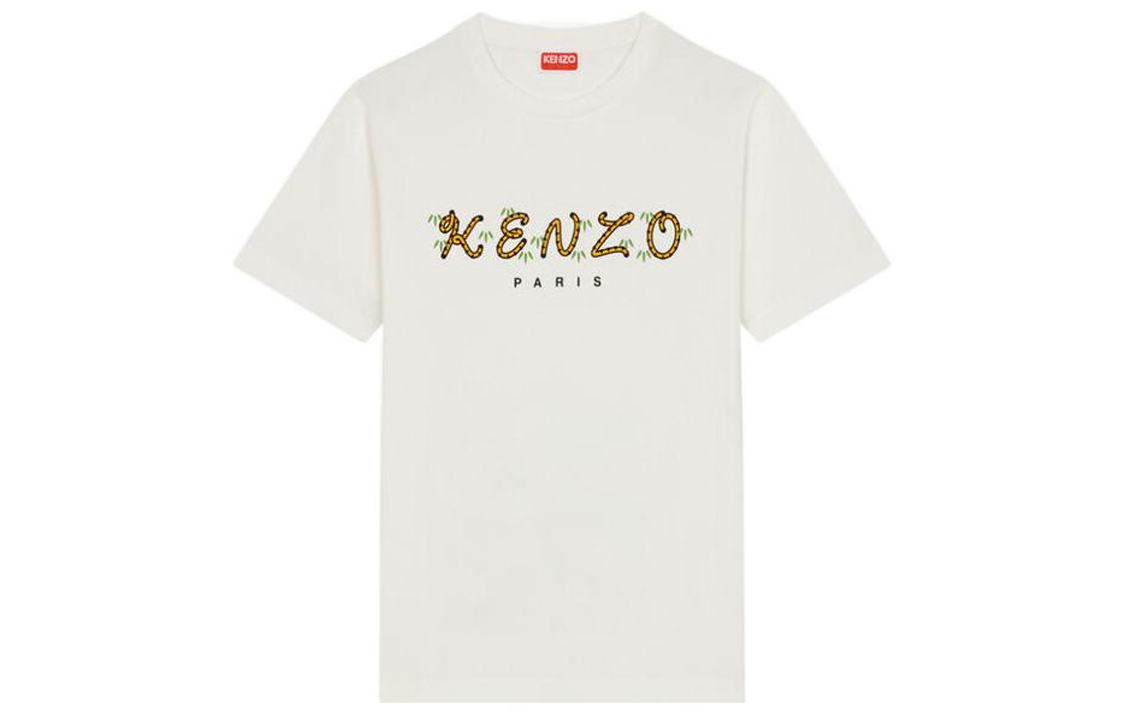 (Women) KENZO Nigo Drop2 Tiger Tail Letter Print Regular T-Shirt Women White FC52TS007CSL-02-L 圖 2