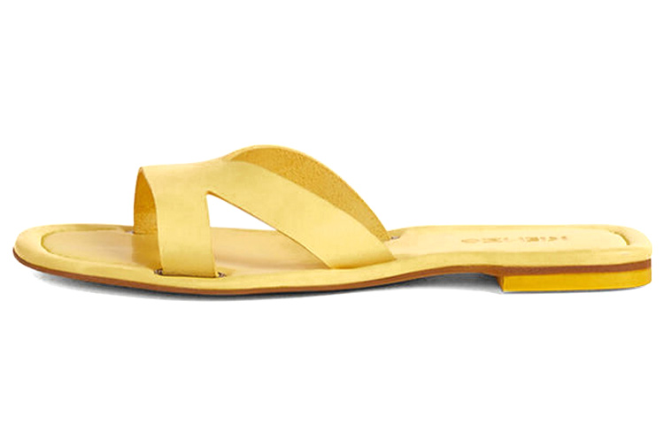 (Women) Kenzo Opanka Slide 'Yellow Leather' FB52MU021L6539-36