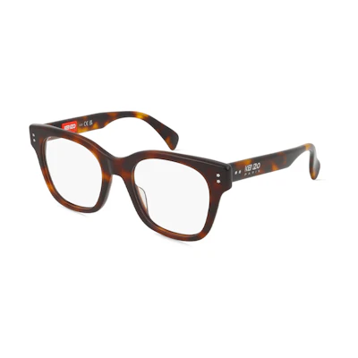 (Women) KENZO Optical Glasses with Logo - Blue Light Blocking Tortoiseshell Frame for Women. KZ50187I053