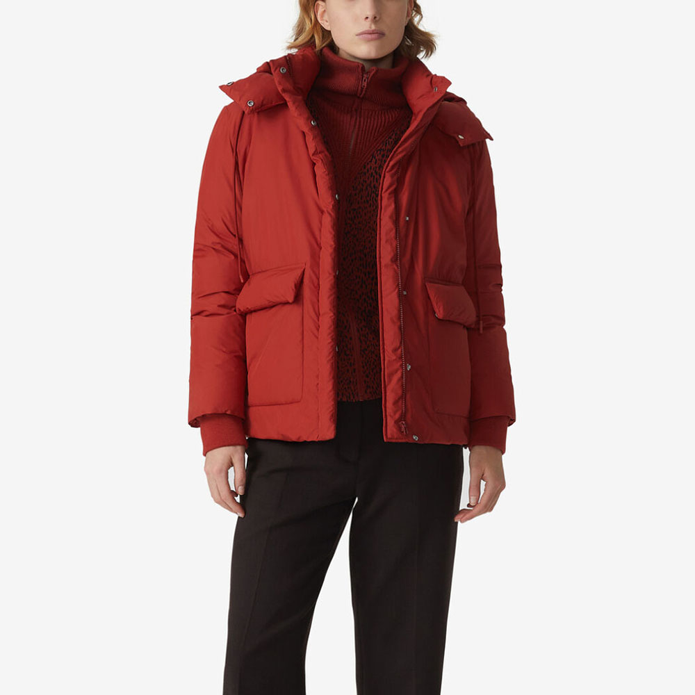 Lookbook (W) KENZO Chaqueta Acolchada Naranja con Parche de Tigre. FA62OU066563-19