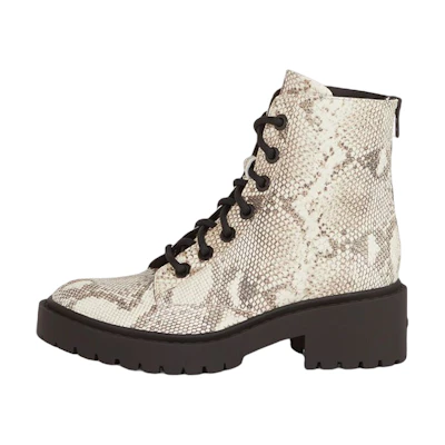 (W) Kenzo Pike Lace-Up Leather Ankle Boots 'Beige'