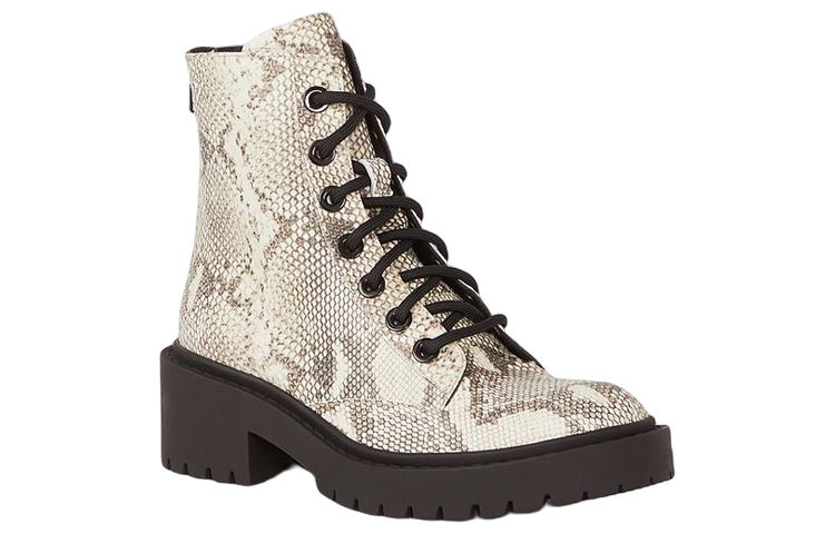 (W) Kenzo Pike Lace-Up Leather Ankle Boots 'Beige' 圖 2