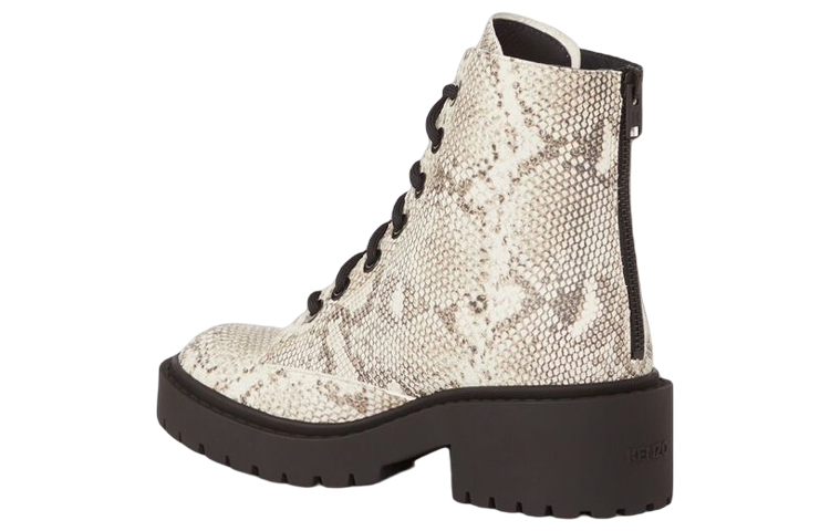 (W) Kenzo Pike Lace-Up Leather Ankle Boots 'Beige' 圖 3