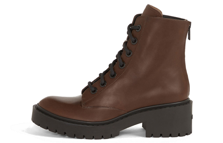 (W) Kenzo Pike Lace-Up 'Brown Ankle Boot'