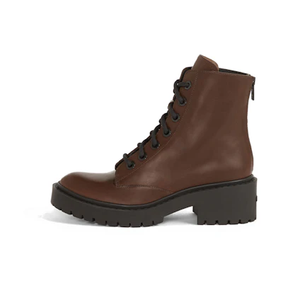 (W) Kenzo Pike Lace-Up 'Brown Ankle Boot'