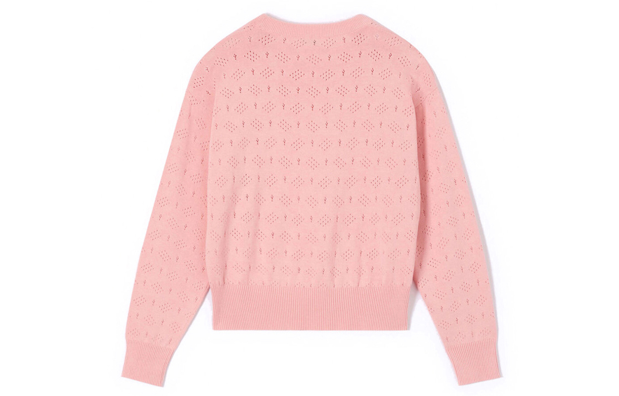 Lookbook (W) ケンゾー ピンク クルーネック 長袖 ニット セーター FA52PU5003XB-32