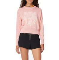 (W) ケンゾー ピンク クルーネック 長袖 ニット セーター FA52PU5003XB-32 Shop (W) ケンゾー ピンク クルーネック 長袖 ニット セーター FA52PU5003XB-32