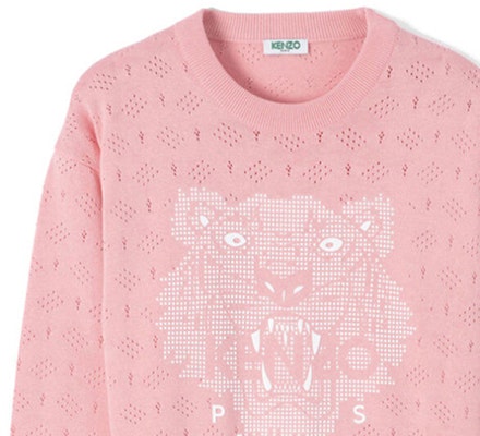 (W) ケンゾー ピンク クルーネック 長袖 ニット セーター FA52PU5003XB-32 Details for (W) ケンゾー ピンク クルーネック 長袖 ニット セーター FA52PU5003XB-32