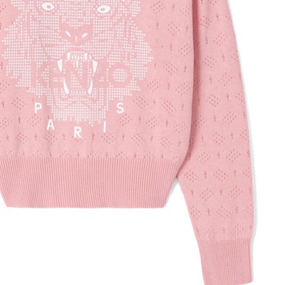 (W) ケンゾー ピンク クルーネック 長袖 ニット セーター FA52PU5003XB-32 Sizing (W) ケンゾー ピンク クルーネック 長袖 ニット セーター FA52PU5003XB-32