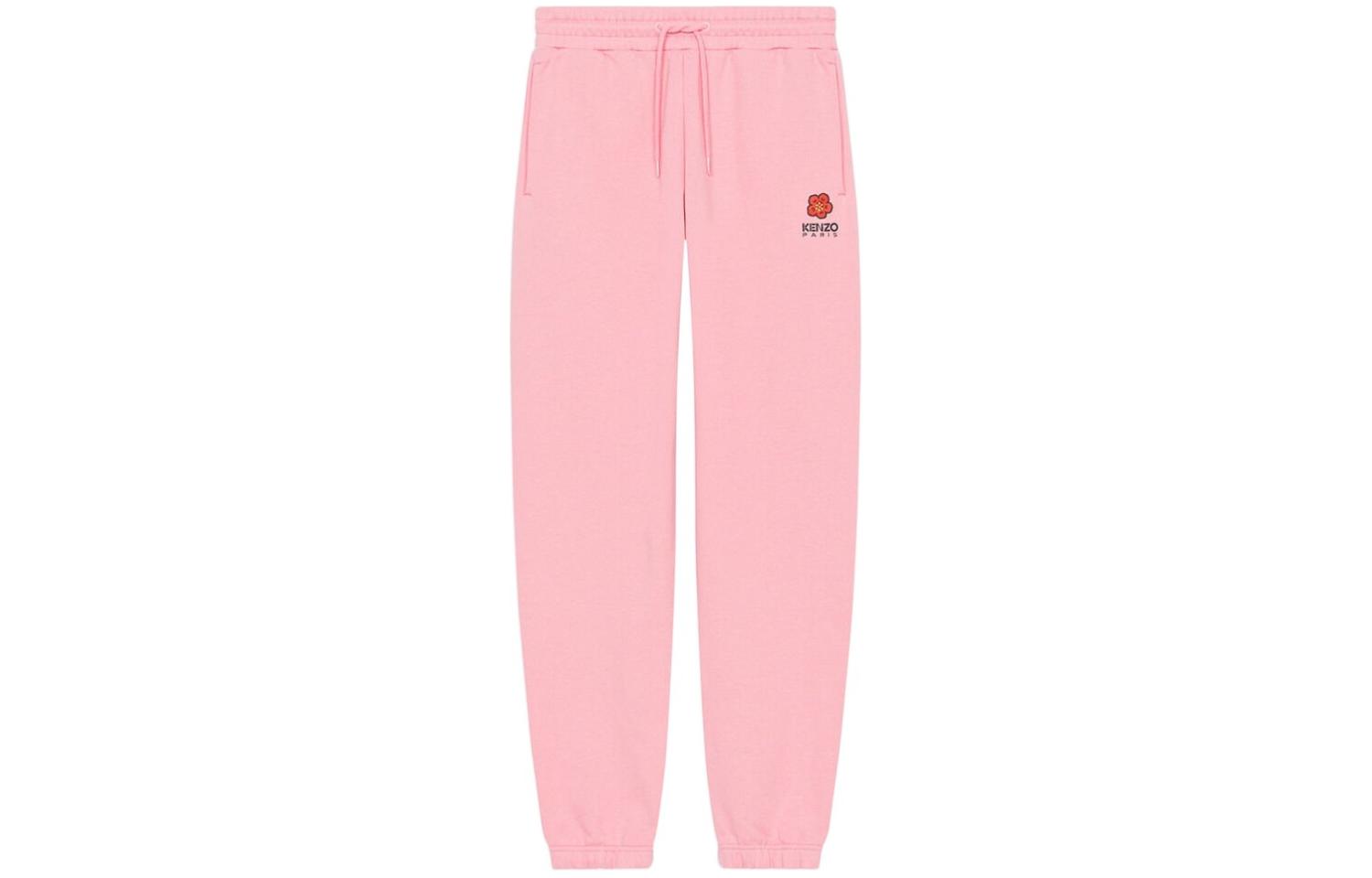 (Women) KENZO Pink Floral Embroidered Drawstring Jogger Pants PFD52PA7114MF-30