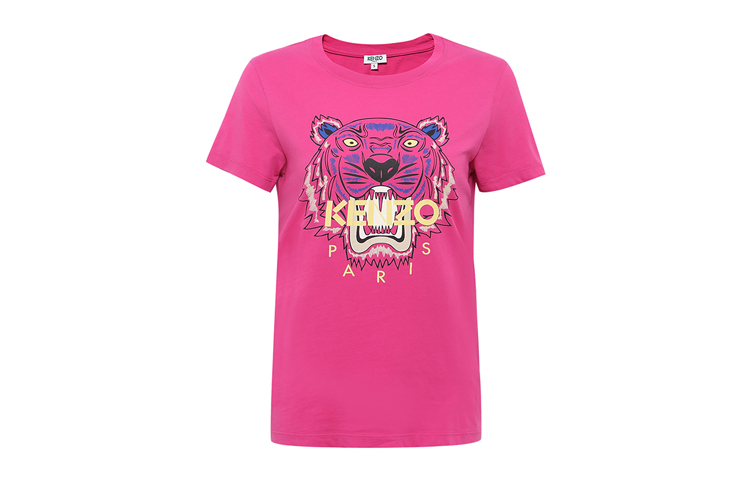 (Women) KENZO Pink Graphic Tiger T-Shirt F652TS7214YD-26