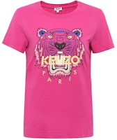 (Women) KENZO Pink Graphic Tiger T-Shirt F652TS7214YD-26 (Women) KENZO Pink Graphic Tiger T-Shirt F652TS7214YD-26