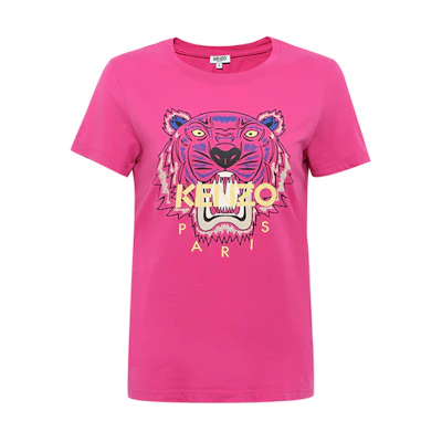 (Women) KENZO Pink Graphic Tiger T-Shirt F652TS7214YD-26