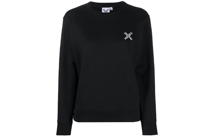 Order (W) KENZO 黑色前標誌印花套頭衫。 FA62SW8204MS-99