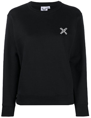 (W) KENZO 黑色前標誌印花套頭衫。 FA62SW8204MS-99 Order (W) KENZO 黑色前標誌印花套頭衫。 FA62SW8204MS-99