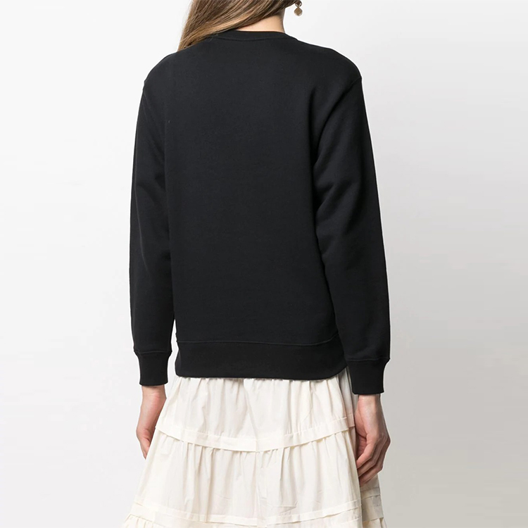 Shop (W) KENZO 黑色前標誌印花套頭衫。 FA62SW8204MS-99