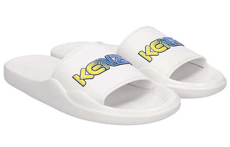 Lookbook (W) Kenzo PVC Klassische Logo Detail Offene Zehensandalen ''Weiß'' FA52MU103P64-01