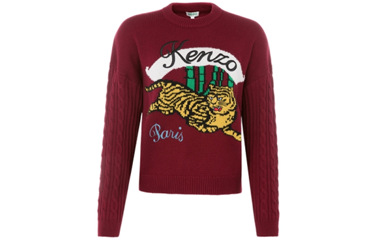 (Women) KENZO Red Cable Knit Crewneck Sweater. F962TO6363XC-23 圖 2