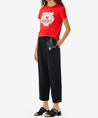 (W) KENZO Camiseta Roja de Algodón con Estampado de Logo de Tigre FA5-2TS7214W5-21 Purchase (W) KENZO Camiseta Roja de Algodón con Estampado de Logo de Tigre FA5-2TS7214W5-21