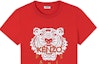 Sizing (W) KENZO Camiseta Roja de Algodón con Estampado de Logo de Tigre FA5-2TS7214W5-21
