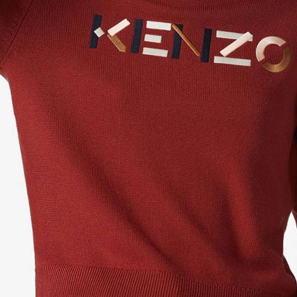 Details for (W) KENZO レッド 刺繍ロゴ ウールセーター FA62PU5413LA-35