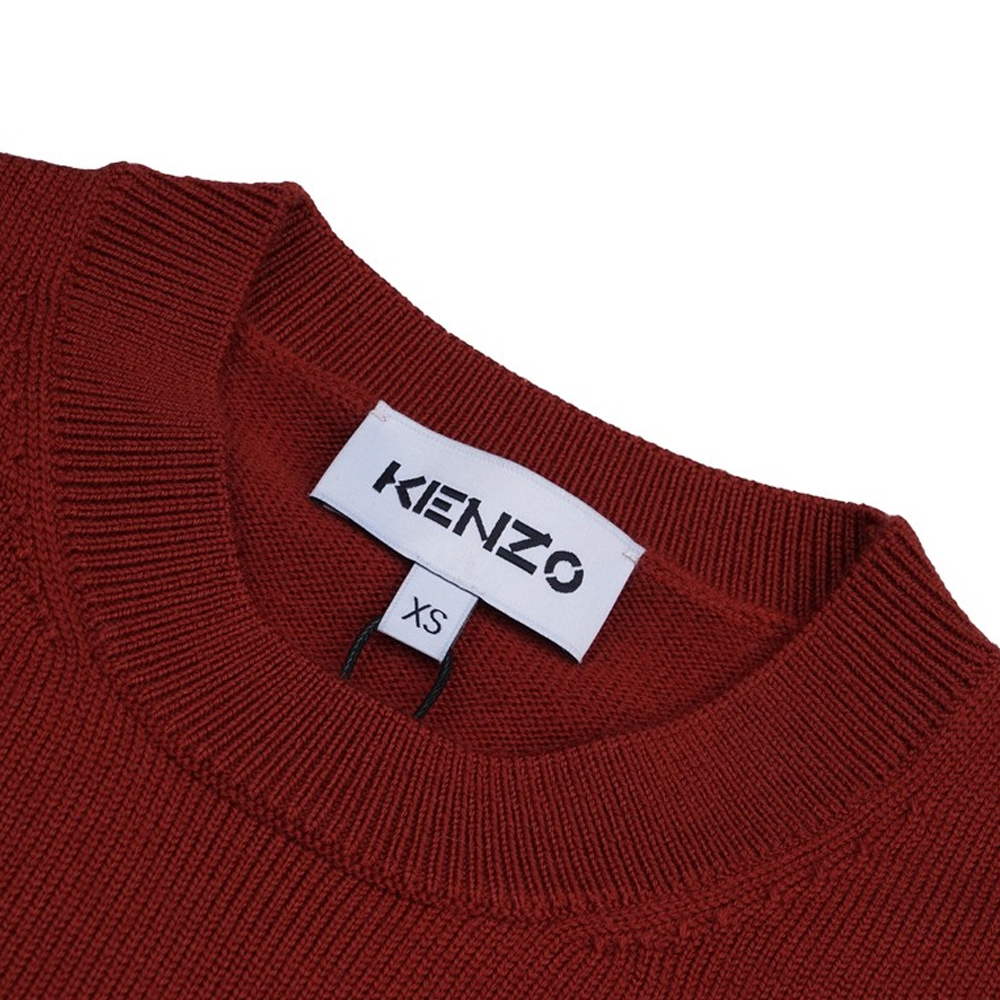 Sizing (W) KENZO レッド 刺繍ロゴ ウールセーター FA62PU5413LA-35