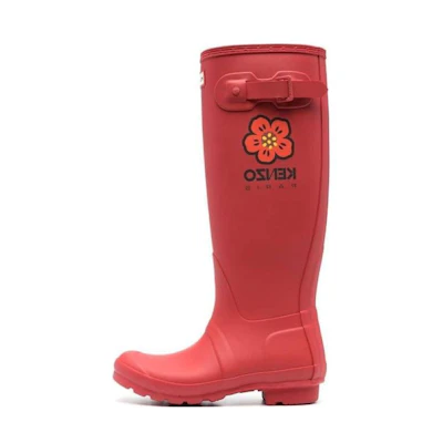 (W) Kenzo Rubber Round Toe Slip-On Short Boots 'Red'