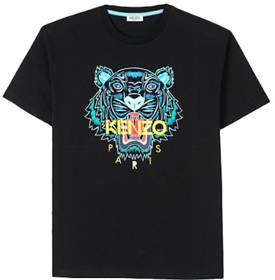 (W) KENZO 黑色短袖T恤 印花浮雕虎頭設計 FA52TS9594YA-99 Buy (W) KENZO 黑色短袖T恤 印花浮雕虎頭設計 FA52TS9594YA-99