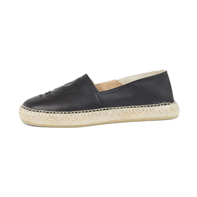 (W) Kenzo Slip-On Fisherman Shoes 'Black Lambskin'