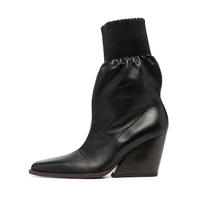 (W) Kenzo Slip-On Leather Boots 'Black'