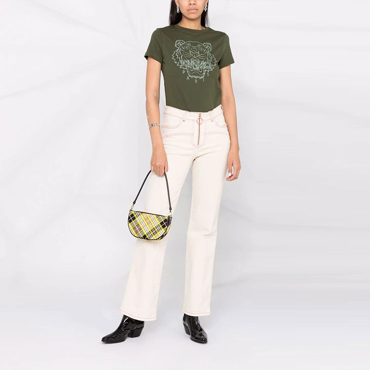 (Women) KENZO SS21  Green Tiger Print Crew Neck Short Sleeve T-Shirt FB62TS8404YG-51 圖 3