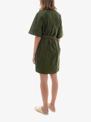 (W) KENZO SS21 Gaun A-Line Lengan Pendek Leher Tinggi Hijau Army FB52RO0311LA-51 Purchase (W) KENZO SS21 Gaun A-Line Lengan Pendek Leher Tinggi Hijau Army FB52RO0311LA-51