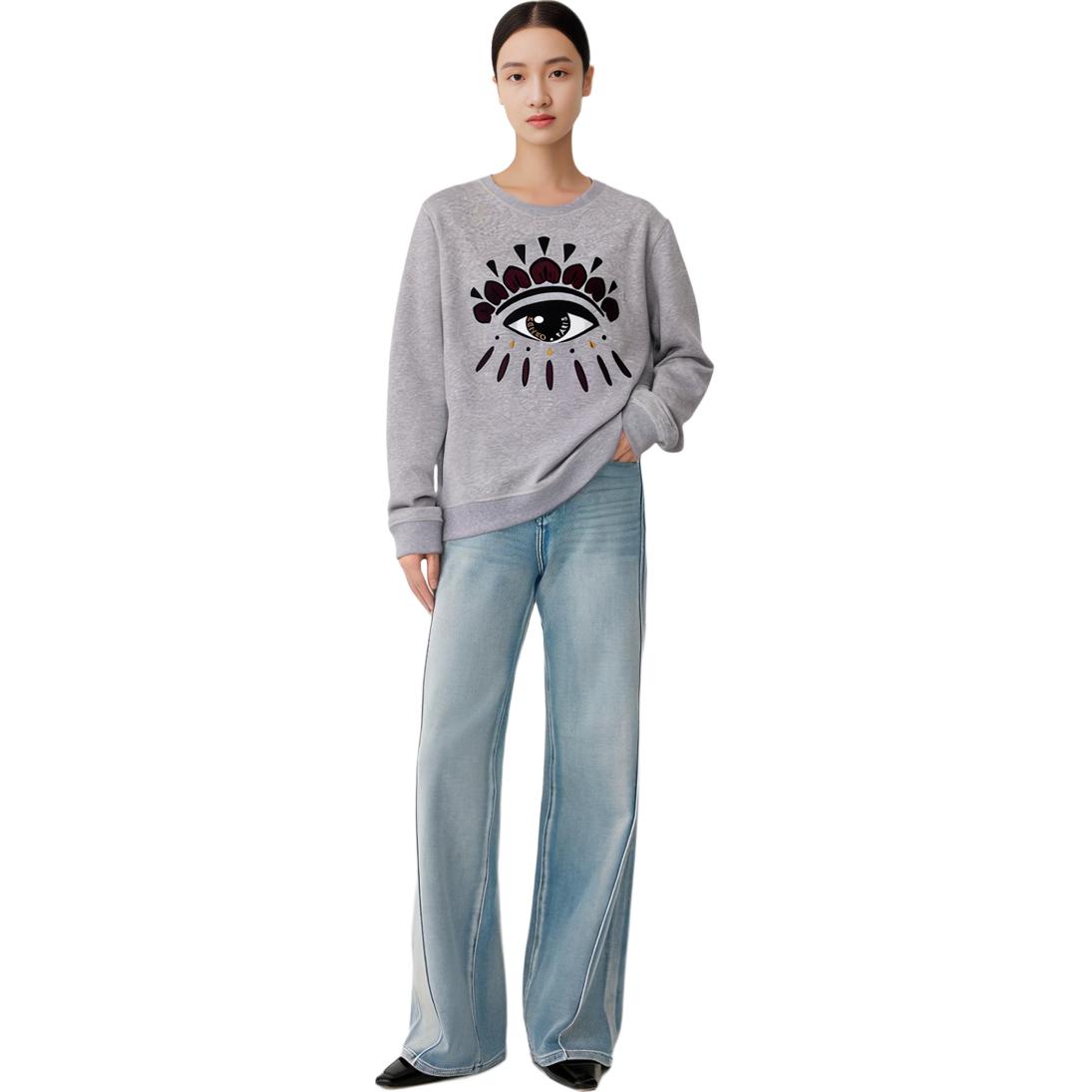 (Women) KENZO SS21 Big Eye Graphic Crewneck Sweatshirt Light Grey PF662SW7104XJ-93 圖 4
