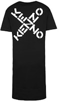 (Women) KENZO SS21 Black Alphabet Print Short Sleeve Dress FA62RO7684SJ-99 (Women) KENZO SS21 Black Alphabet Print Short Sleeve Dress FA62RO7684SJ-99