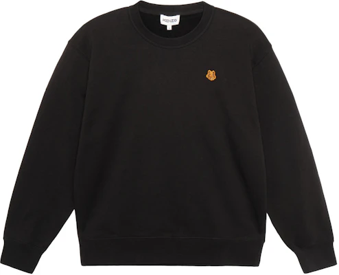 (Women) Kenzo SS21 Black Crewneck Sweatshirt with Embroidered Tiger Logo FB52SW8204ML-99 Buy (Women) Kenzo SS21 Black Crewneck Sweatshirt with Embroidered Tiger Logo FB52SW8204ML-99