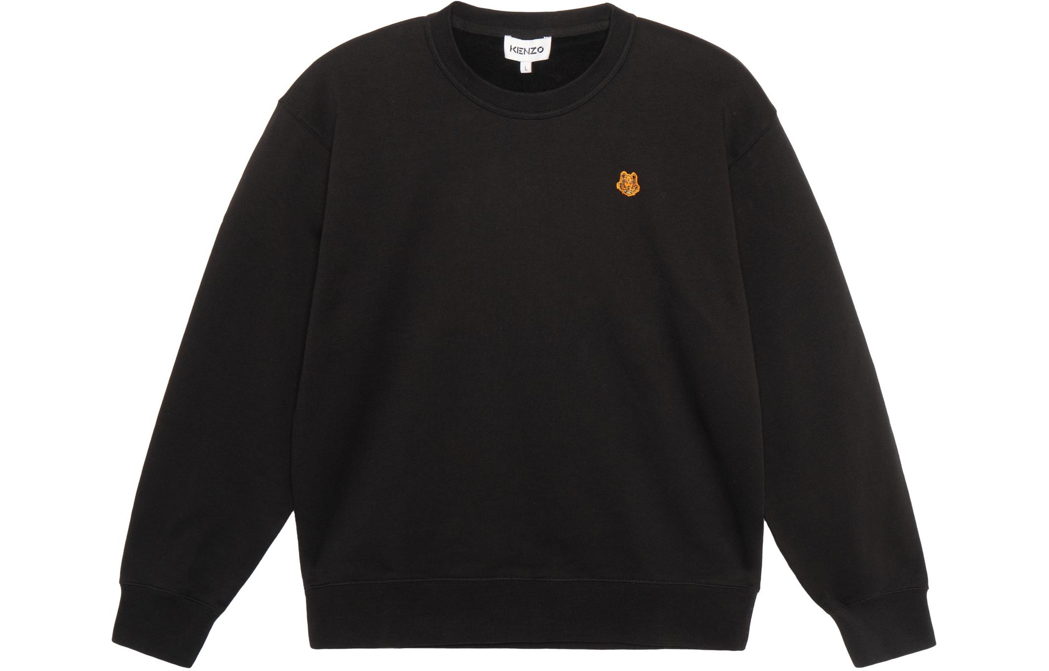Order (Women) Kenzo SS21 Black Crewneck Sweatshirt with Embroidered Tiger Logo FB52SW8204ML-99