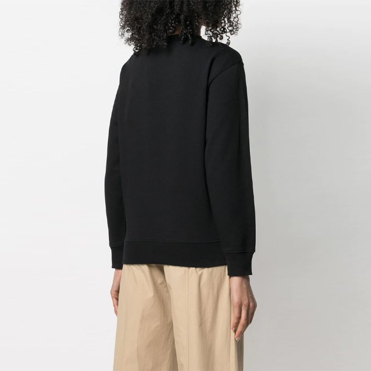 Purchase (Women) Kenzo SS21 Black Crewneck Sweatshirt with Embroidered Tiger Logo FB52SW8204ML-99