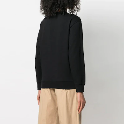 (Women) Kenzo SS21 Black Crewneck Sweatshirt with Embroidered Tiger Logo FB52SW8204ML-99 Purchase (Women) Kenzo SS21 Black Crewneck Sweatshirt with Embroidered Tiger Logo FB52SW8204ML-99