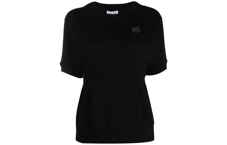 (Women) KENZO SS21 Black Crewneck T-Shirt with Tiger Patch FB52SW6154ML-99 圖 2