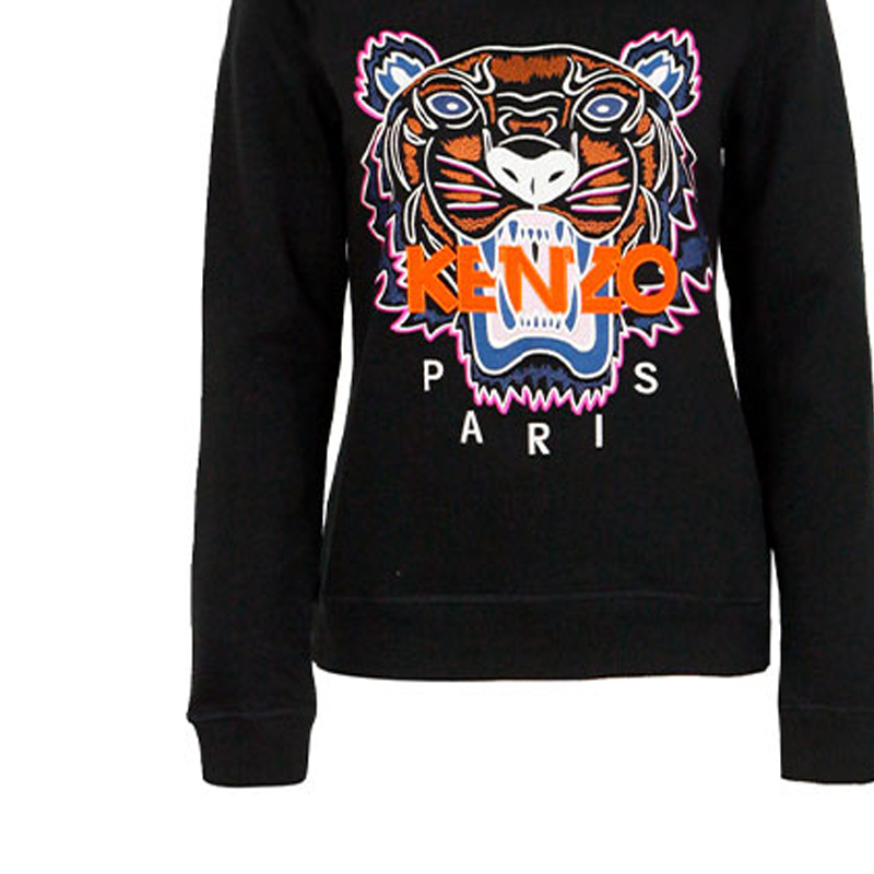 Cheap (W) KENZO SS21 黑色虎頭標誌設計長袖衛衣 F762SW7054XP-99