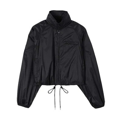 (Women) KENZO SS21 Black Short Jacket with Stand Collar. FA52BL101566-99